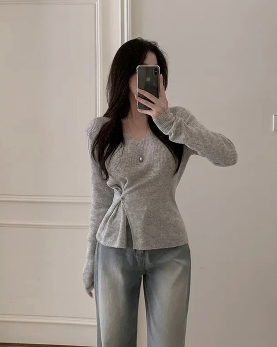 Bamboo Button Knit