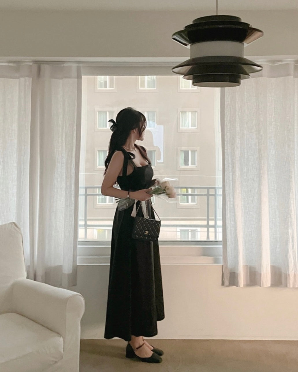 One Ribbon Long Dress