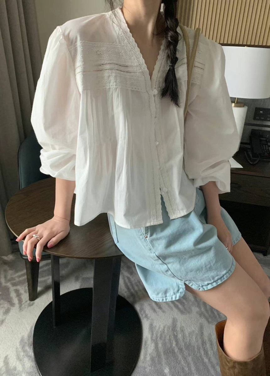 Margaux Lace Trim Blouse
