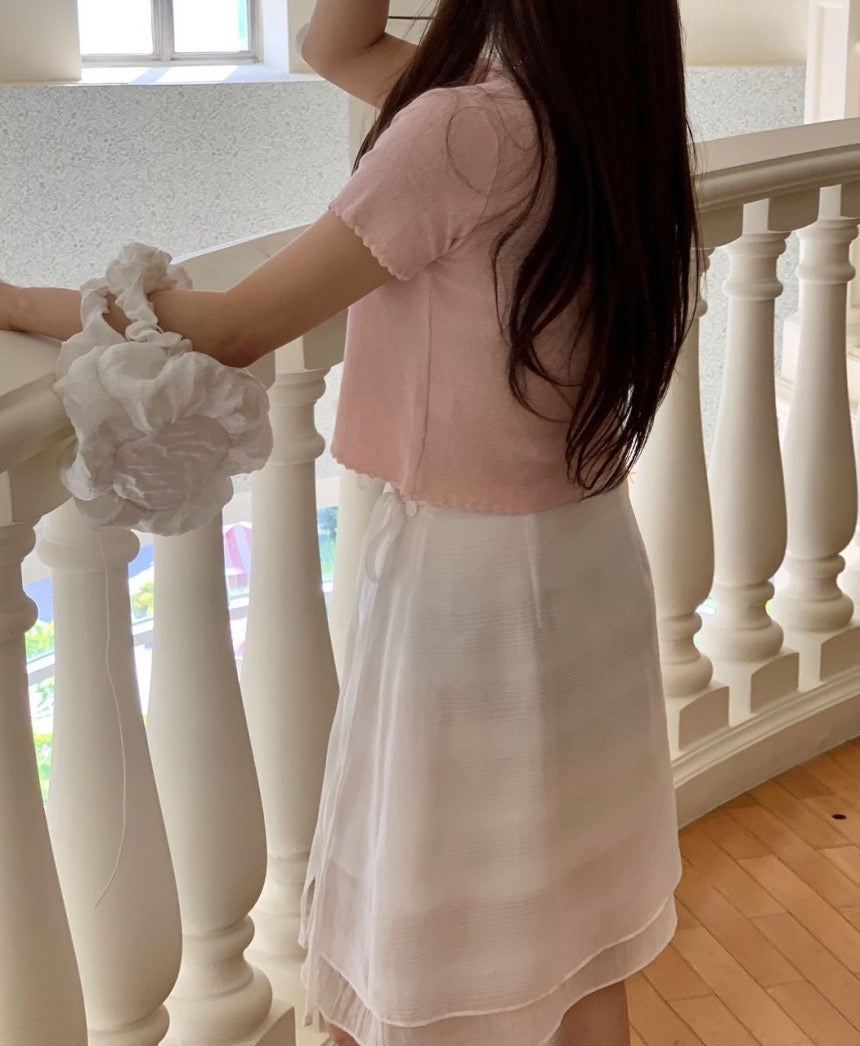 Stay Two Button Skirt