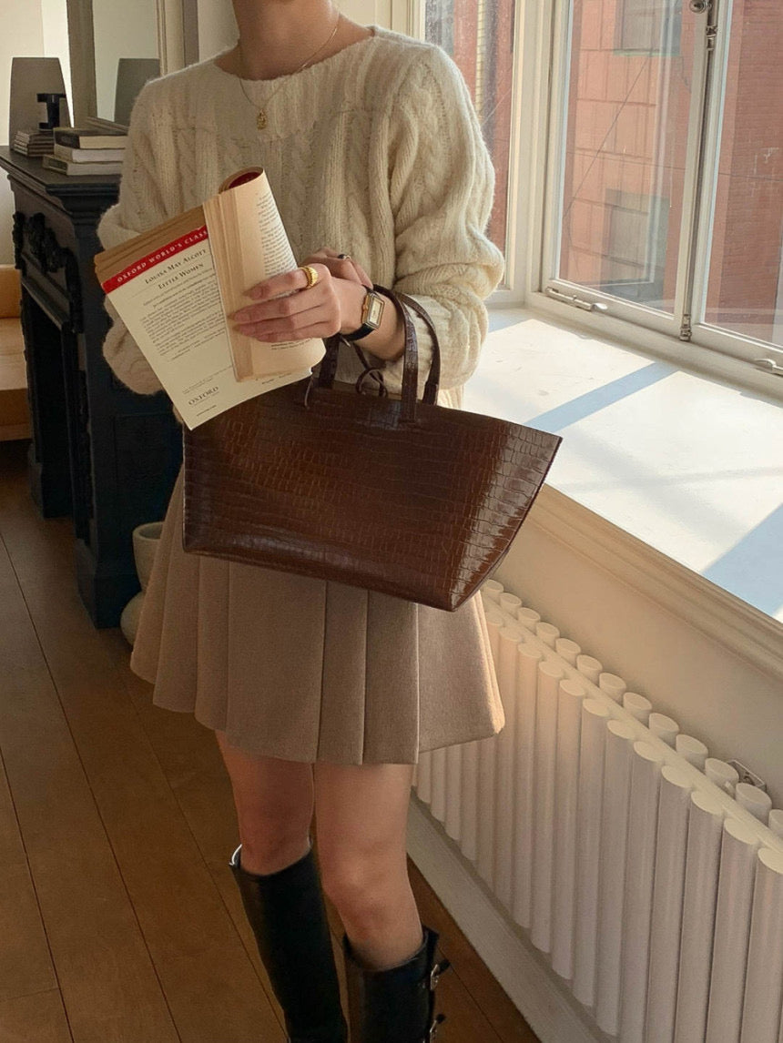 [S,M] Tommy Wool Skirt + Belt