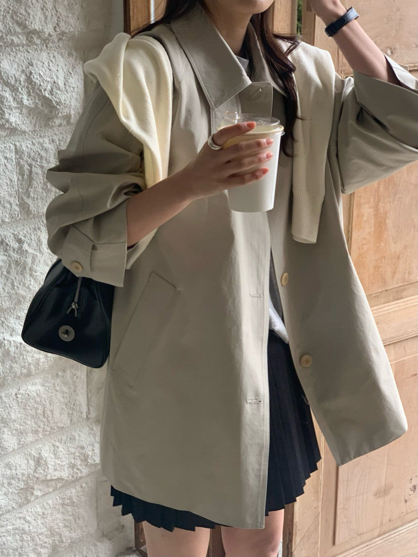 Premium Iena Half Trench Coat