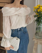 Piano Off-Shoulder Blouse