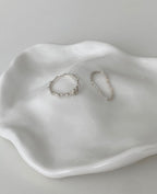 Snowflake Silver Chain Ring