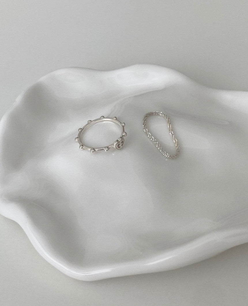 Snowflake Silver Chain Ring