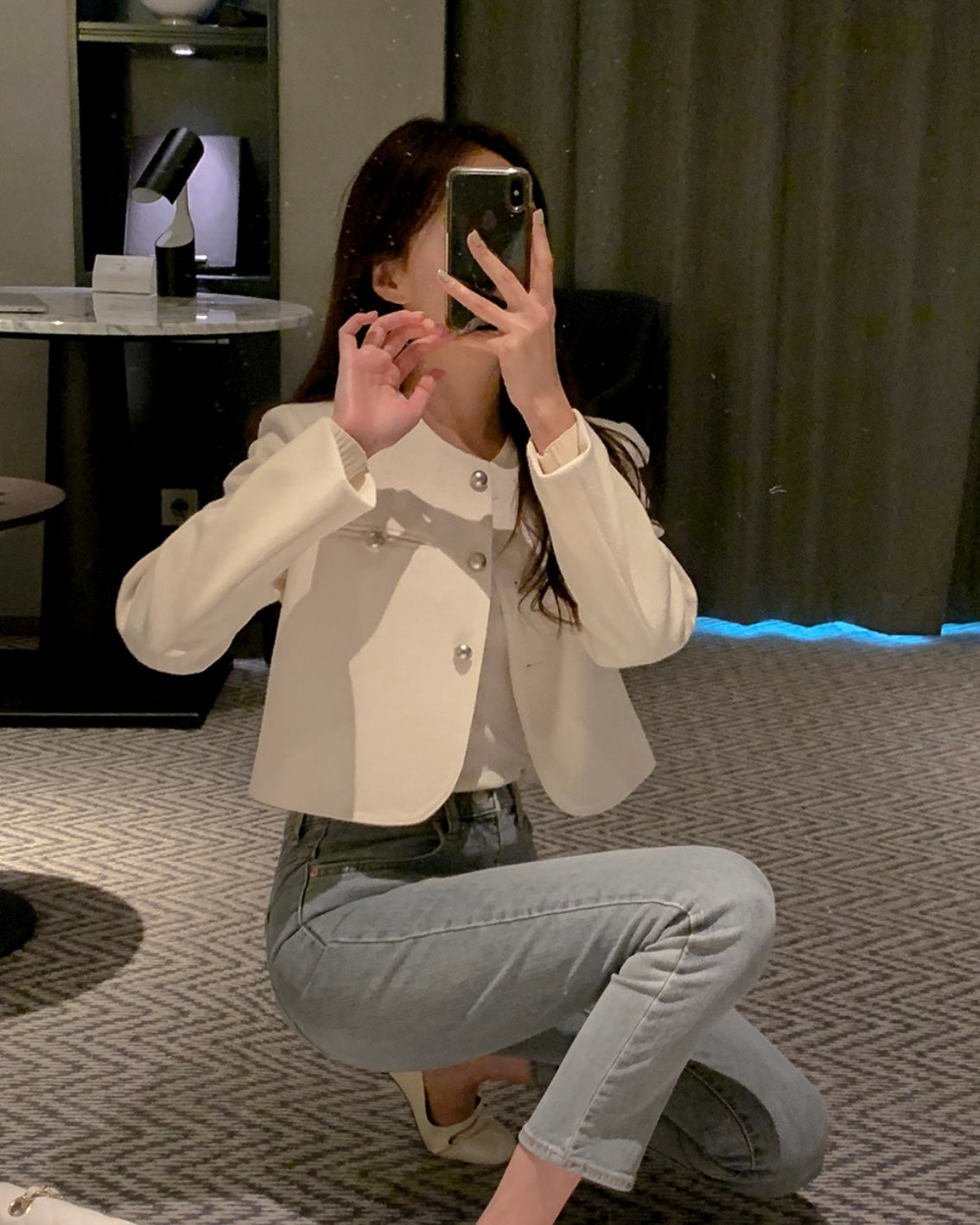 Lumiere Silver Button Jacket