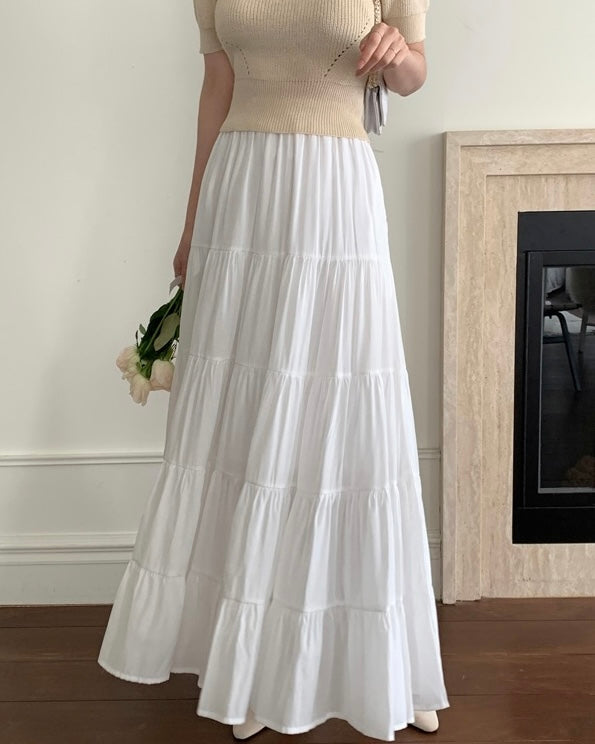 Shiny Cancan Maxi Skirt