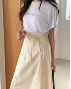 Cotton Ribbon String Skirt