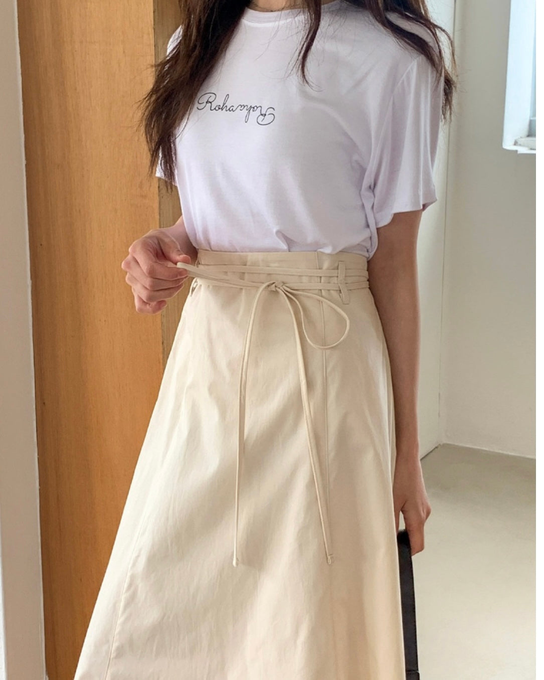 Cotton Ribbon String Skirt