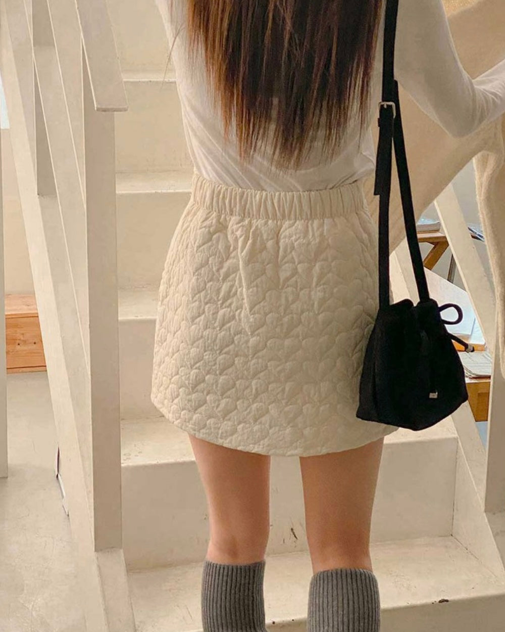 Heart Quilted Baning Skirt