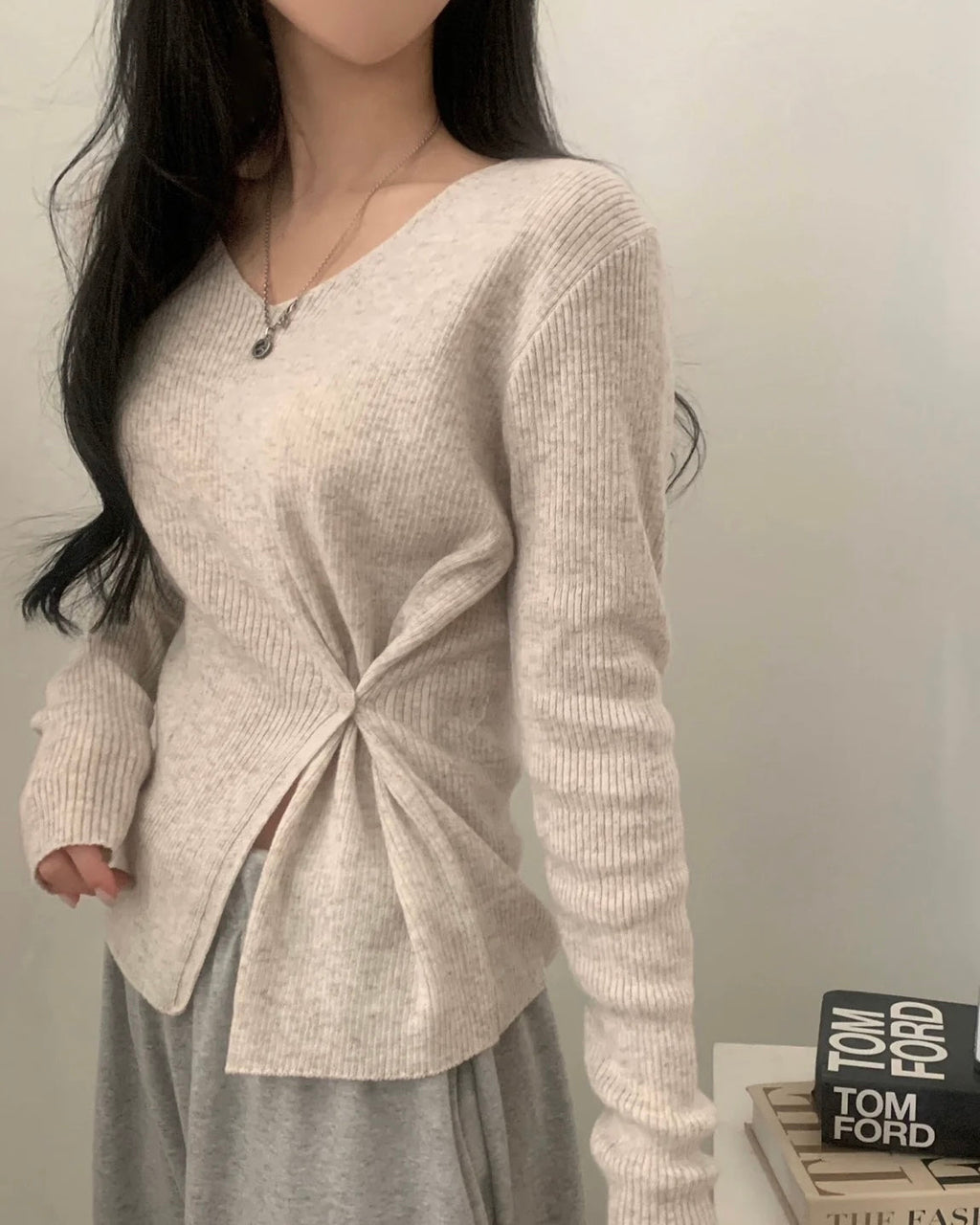 Bamboo Button Knit
