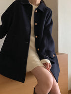 Premium Clair Wool Coat with Inner Padded Vest