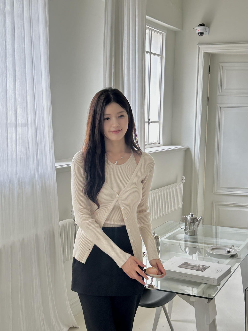 [ Pre-order ] Alisa Halter Sleeveless Cardigan Set