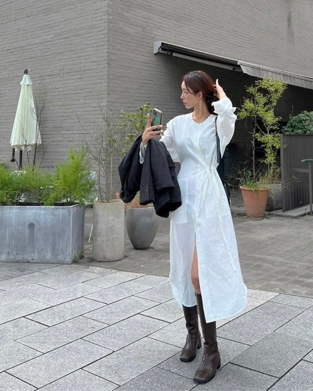 [ Pre-order ] Buckle Shirt Dress