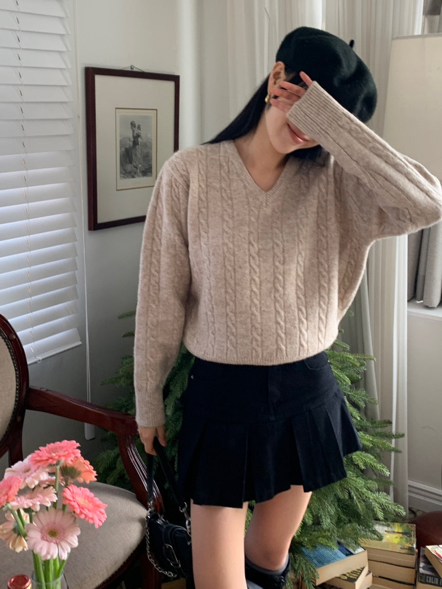 Mocha Cable Knit