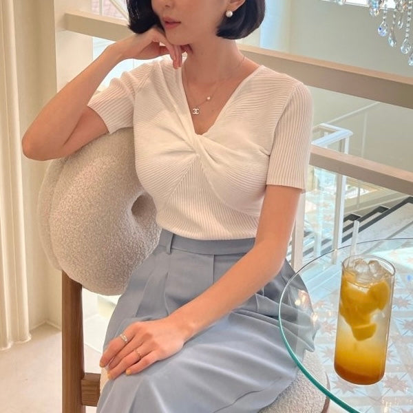 Twist Short Sleeves Knit
