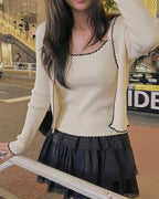 Wave Knit Cardigan Set