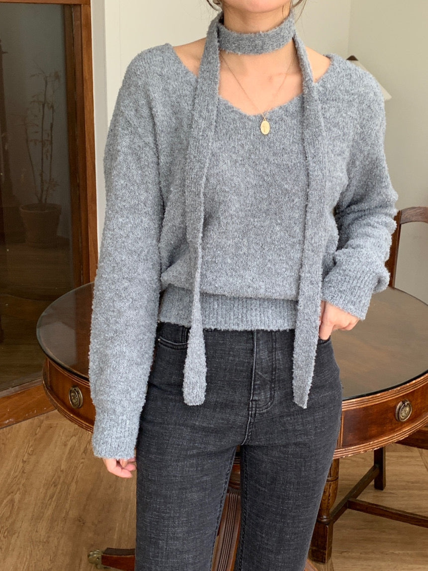 Boucle Tie Knit Set