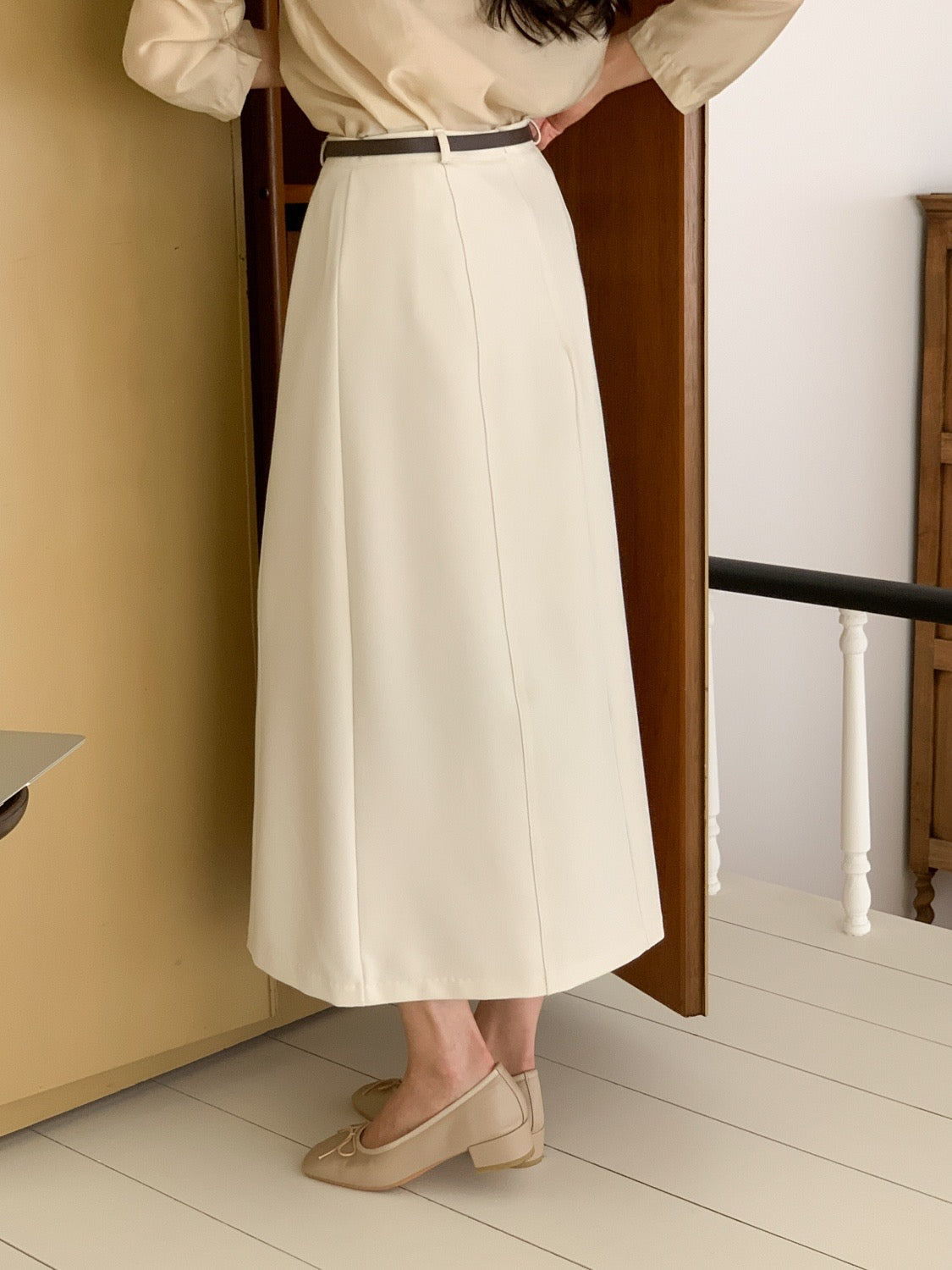 [S,M] Bath Belt Long Skirt Set