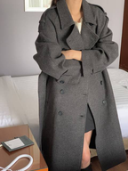 Sage Wool Coat (Quilted Lining)