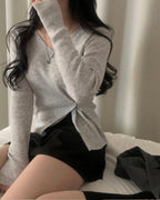 Bamboo Button Knit