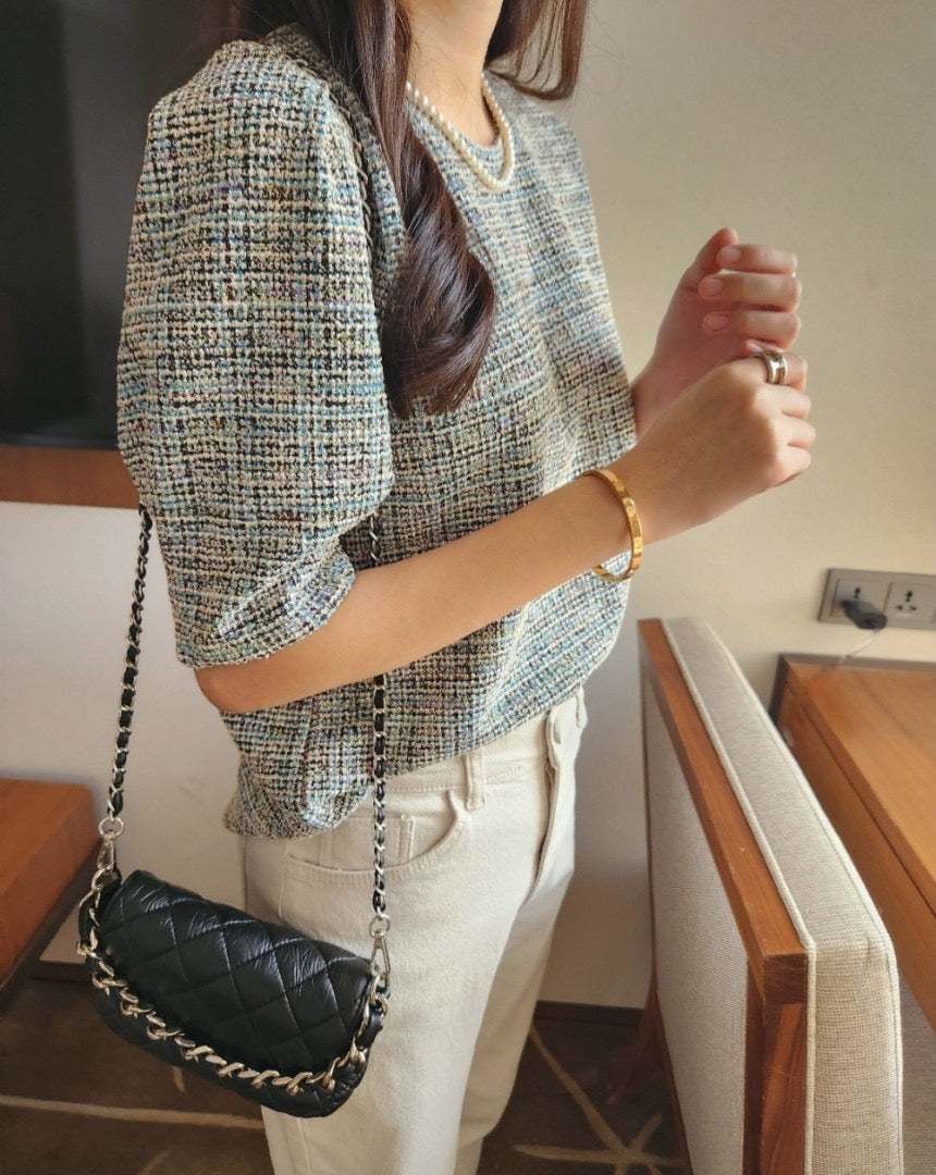 Velours Tweed Blouse