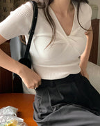 Twist Short Sleeves Knit