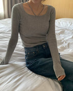 Serene Strap Ribbed Knit Top