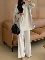 Latte Loose Two-Piece Set