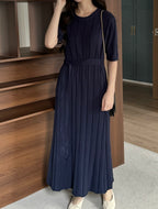 Laurent Pleats Dress