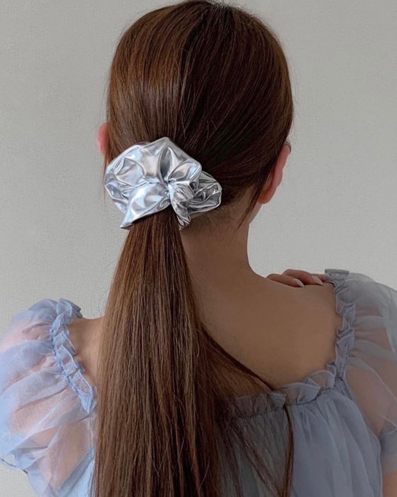 Silver Scrunchie