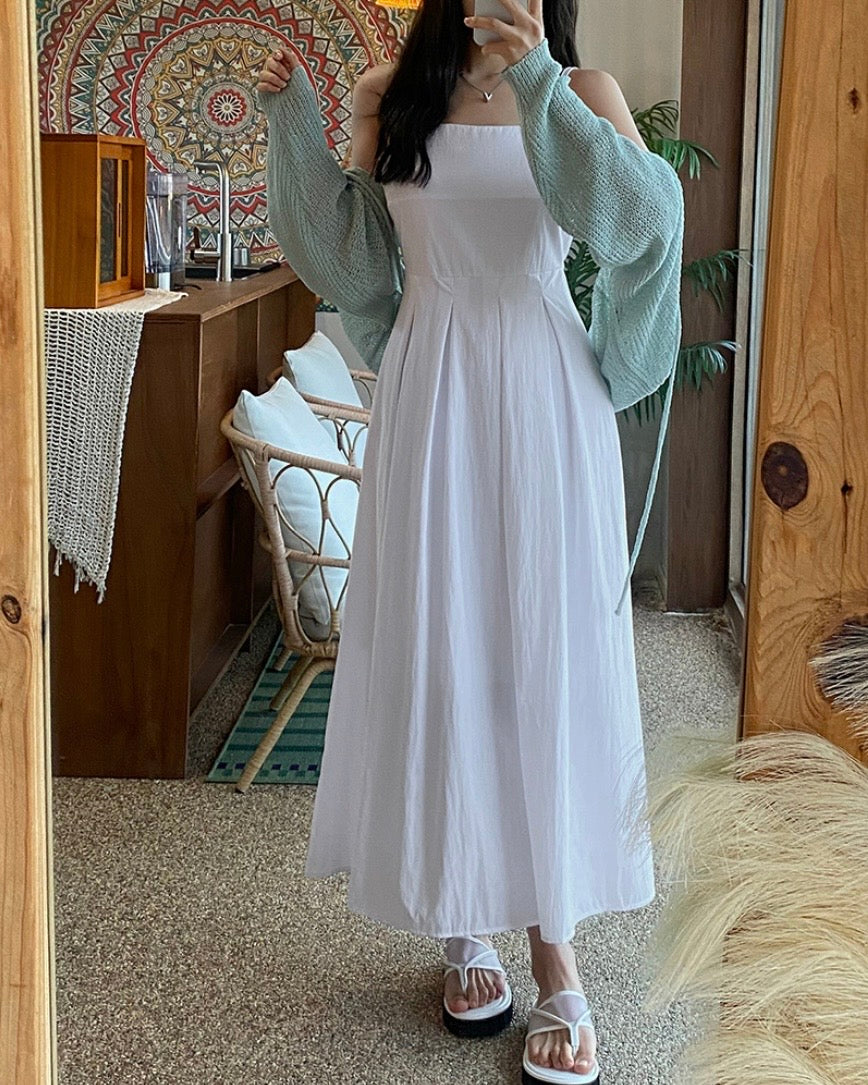 Pleats Sleeveless Dress