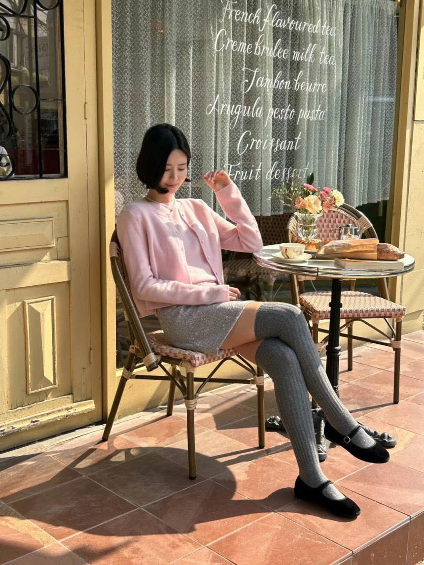 100% Wool Pink Cardigan