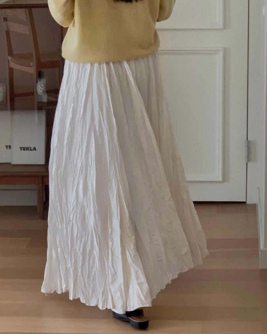 Shy Pleats Maxi Skirt