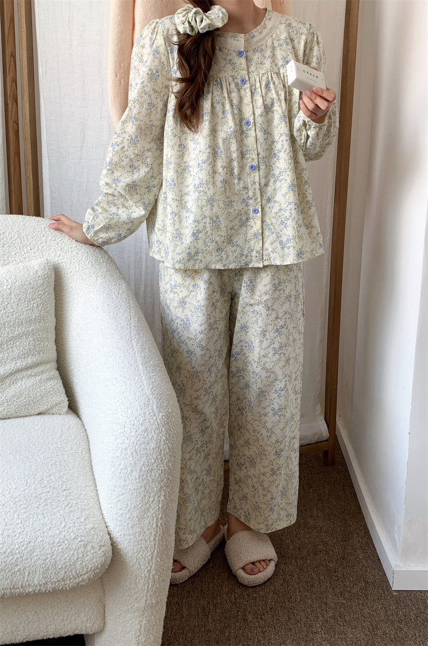 Lavender Cotton Pajamas & Hairband Set