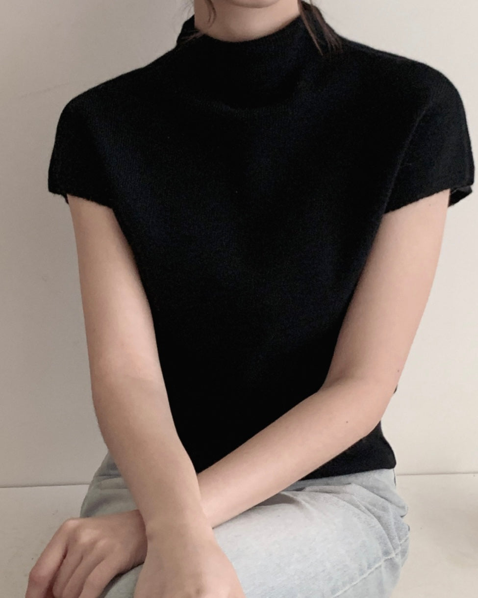 Cashmere Wool Half-Neck Knit