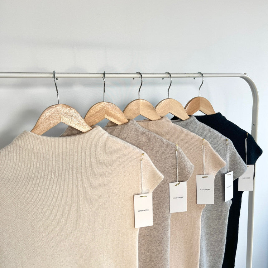 Cashmere Wool Half-Neck Knit