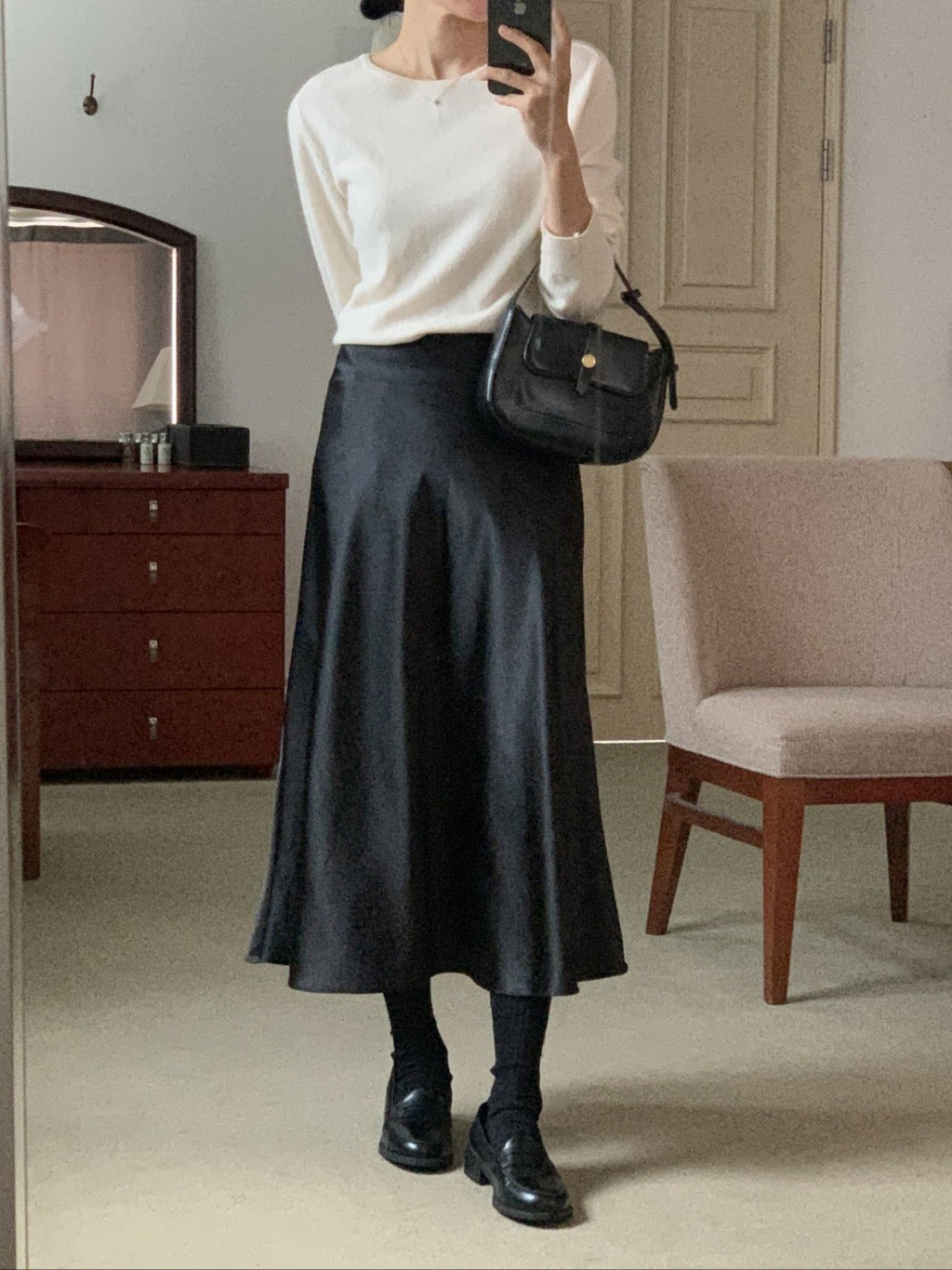 [S,M] Jian Satin Skirt