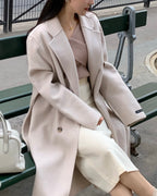 Double Button 100% Wool Coat