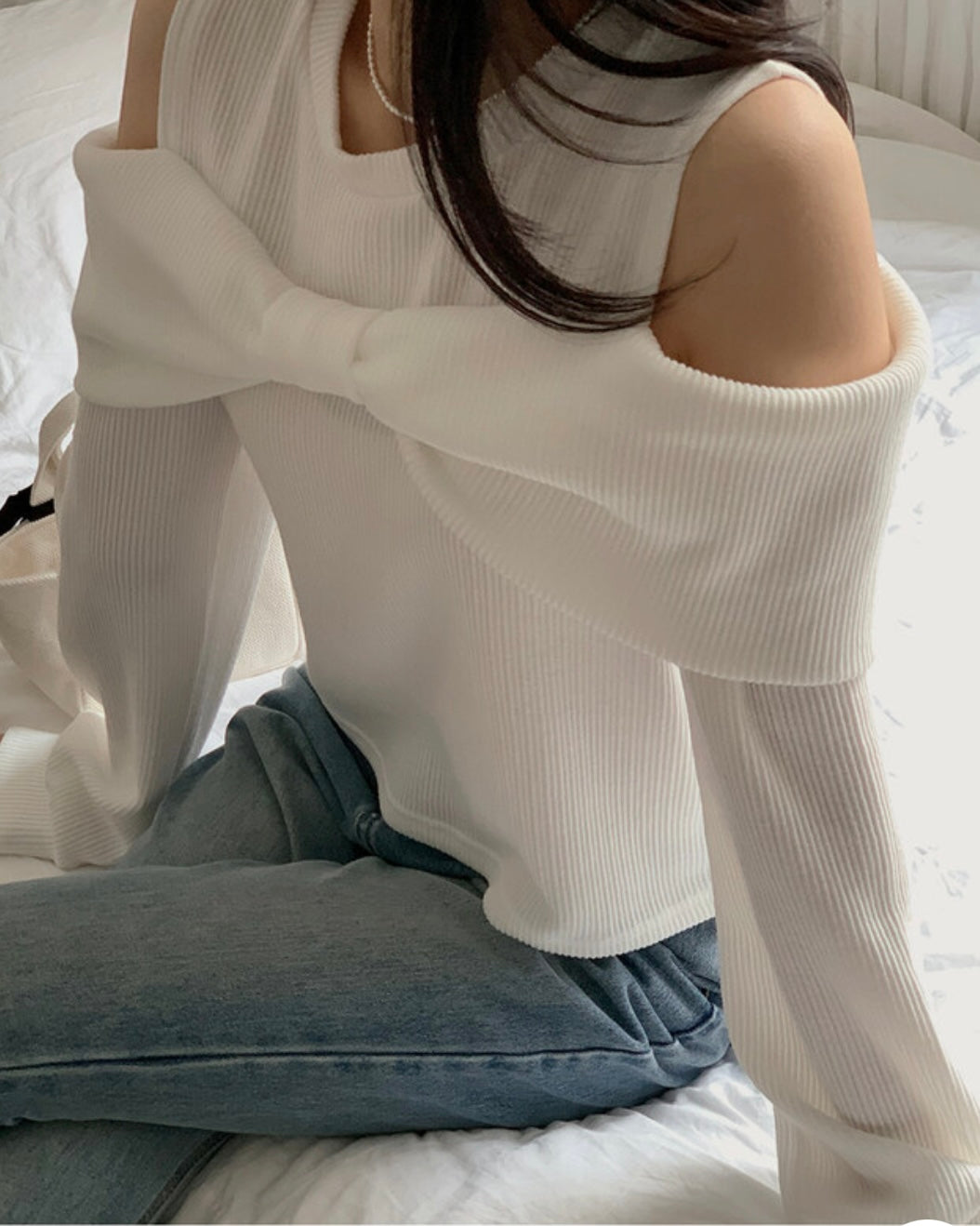 Pony Ribbon Knit Top