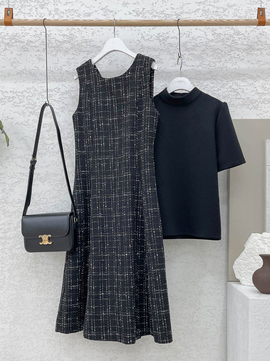 Lia Tweed Flared Dress