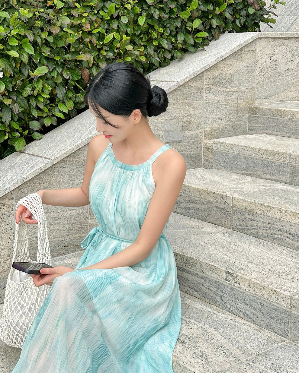 [ Sale Excluded ] Aqua Maxi Dress