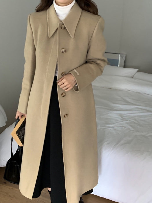 Vin Handmade 90% Wool Coat with Padded Vest
