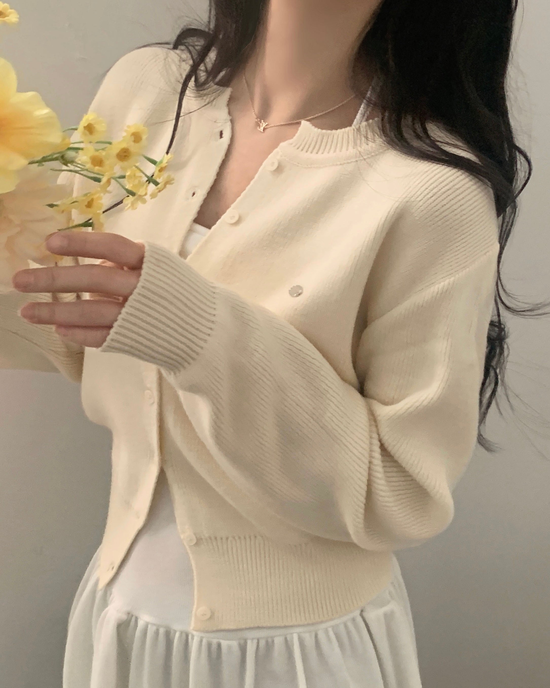Daily Metal Charm Cardigan