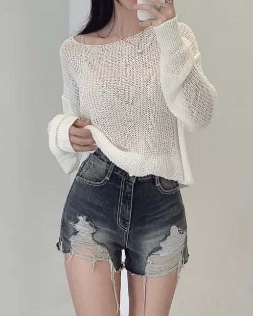 Landis Boat-Neck Knit Top