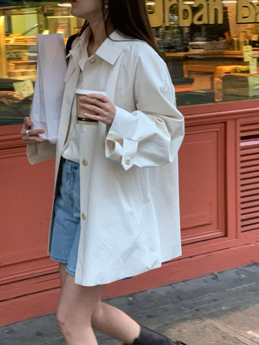 Premium Iena Half Trench Coat