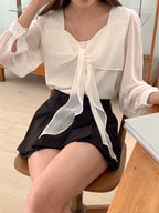 Chiffon Ribbon Blouse