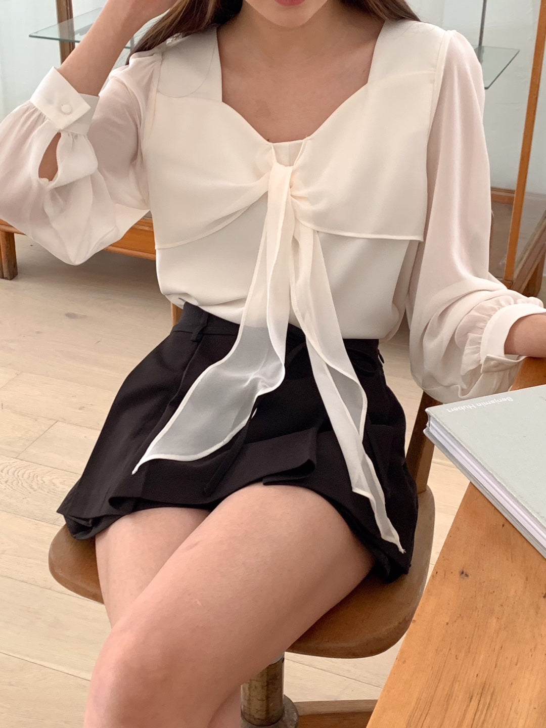 Chiffon Ribbon Blouse