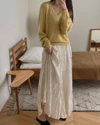 Shy Pleats Maxi Skirt