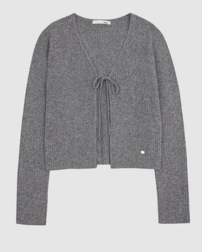 Cashmere Wool Ribbon Cardigan